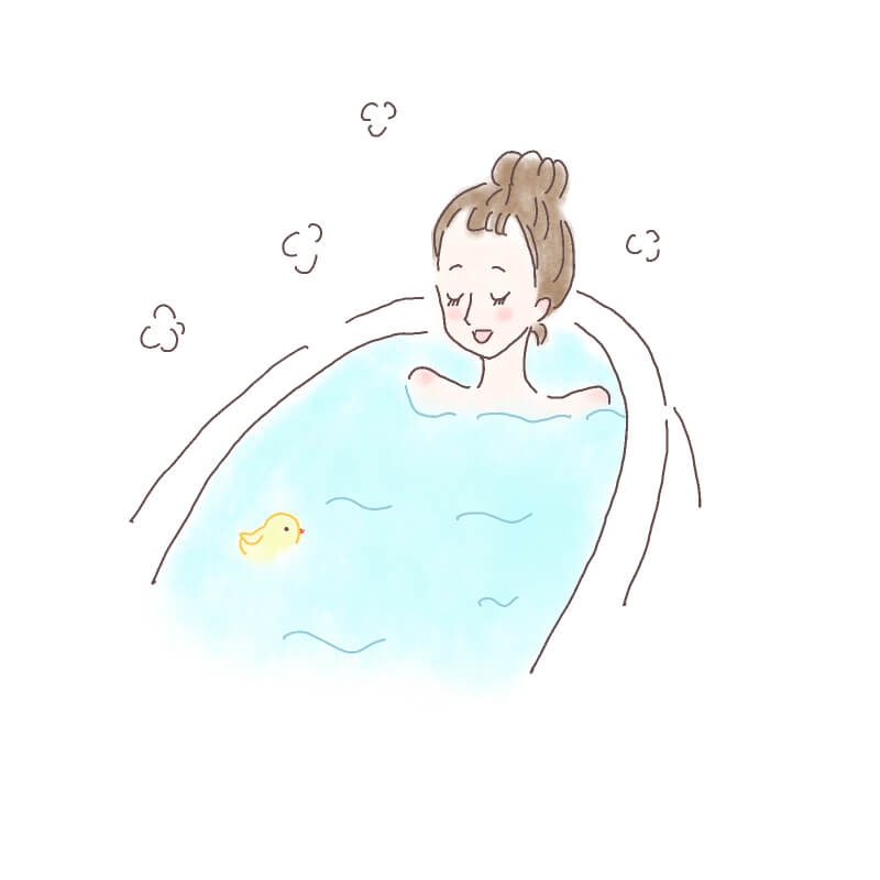 入浴する女性のイラスト