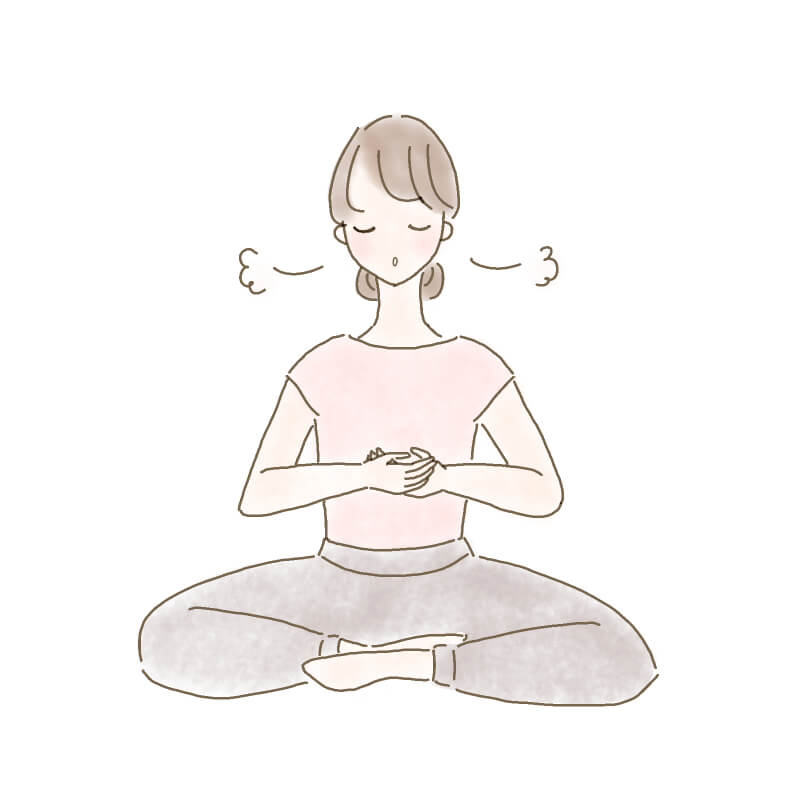 ヨガをする女性のイラスト