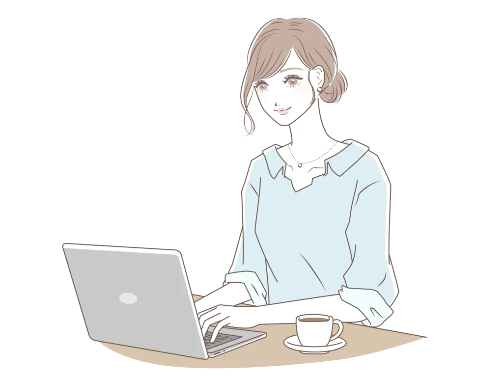 パソコンで作業をしている